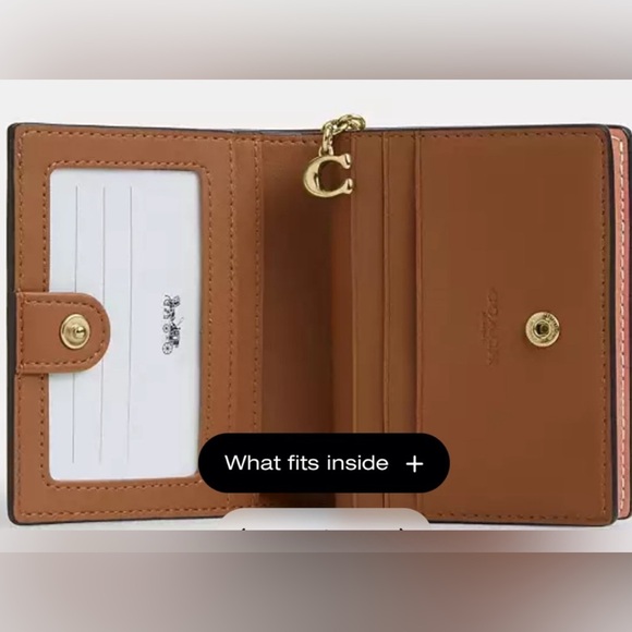 Coach Snap Wallet with Shell Print IM/ Coral/Sunrise - Picture 14 of 15